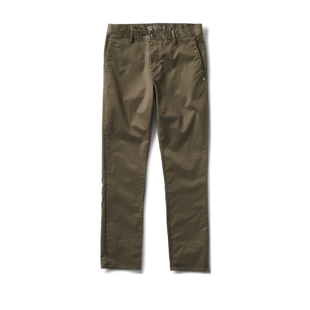 Vuori Men’s Colin’s Green Oregano Slim Straight Chino Pants Size 34x- Medium